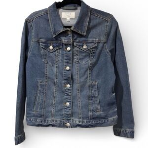 Time and Tru Women’s Denim Jean Jacket Medium Wash L